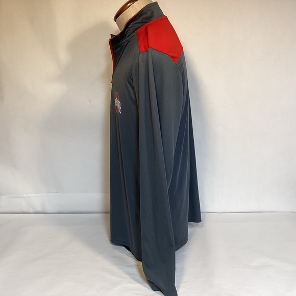 Ohio State Buckeyes Scarlet & Gray 1/4 zip pullover shirt jacket men’s medium - Picture 6 of 10